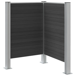 Φράχτης Σκουπιδιών Γκρι 85 x 85 x 115 cm Αλουμίνιο και WPC - Pakobazaar