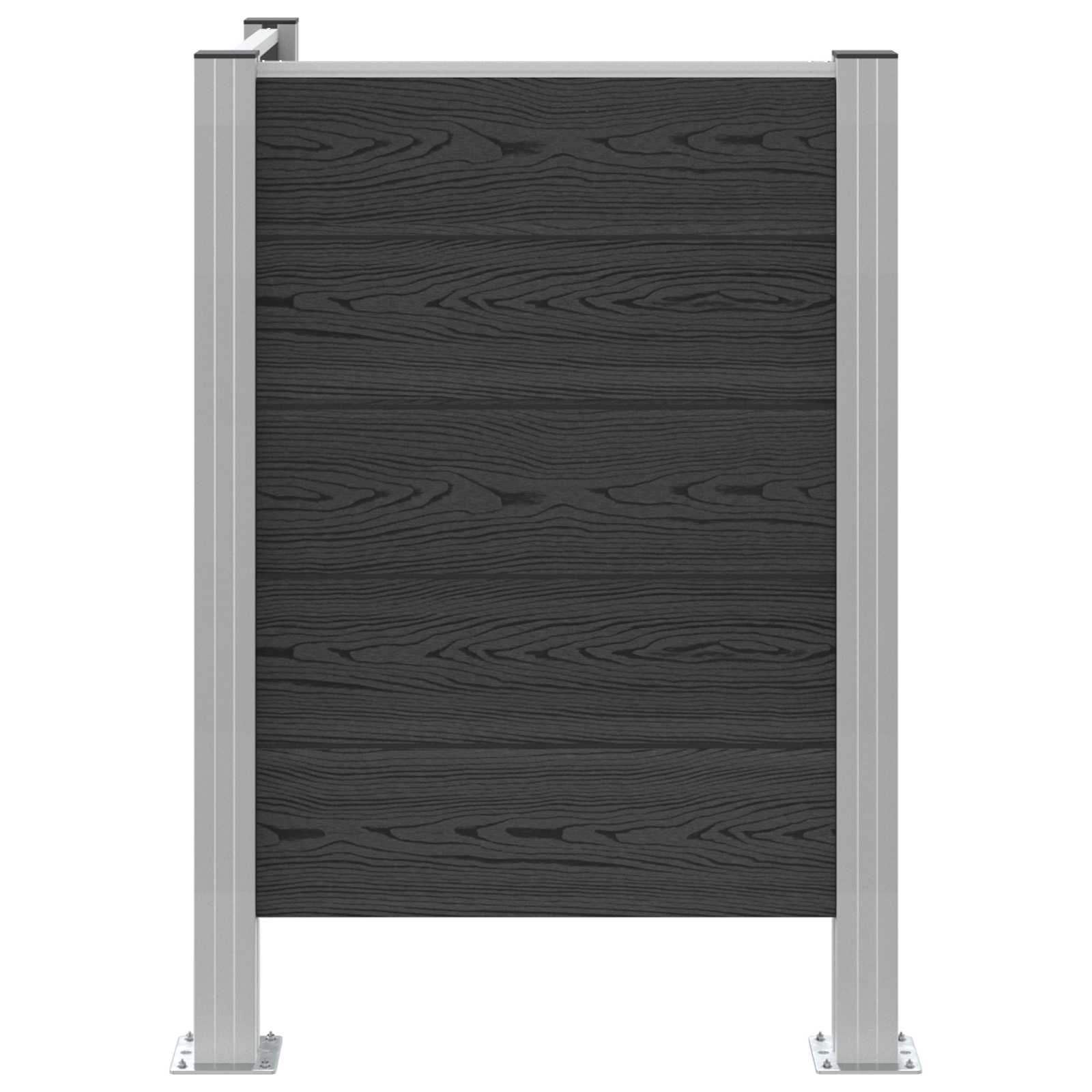 Φράχτης Σκουπιδιών Γκρι 85 x 85 x 115 cm Αλουμίνιο και WPC - Pakobazaar