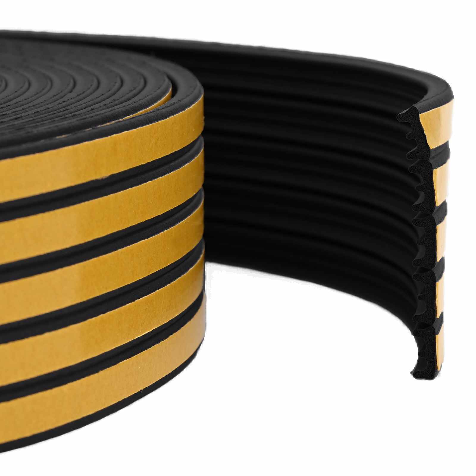 Αυτοκόλλητη σφραγίδα παραθύρου Μαύρο 9 x 4 mm 12 m EPDM αφρός