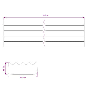 Αυτοκόλλητη σφραγίδα παραθύρου Καφέ 15 x 8 χλστ 100 μ - Pakobazaar