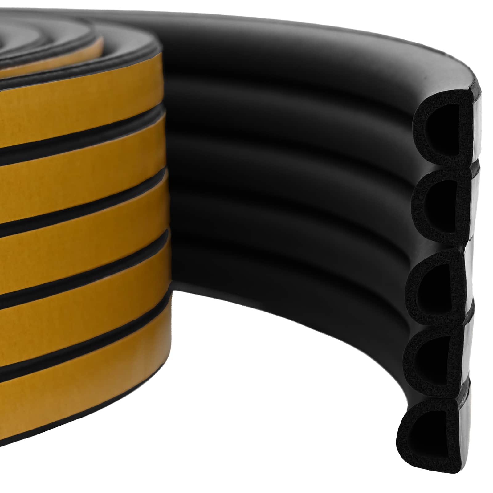 Αυτοκόλλητη σφραγίδα παραθύρου Μαύρο 9 x 8 mm 12 m EPDM αφρός