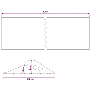 Σφραγίδα Δαπέδου Γκαράζ 112 x 20 χιλ. 5,5 μ. EPDM Καουτσούκ - Pakobazaar