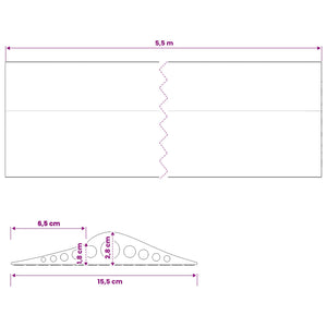 Σφραγίδα Δαπέδου Γκαράζ 155 x 28 χιλ. 5,5 μ. EPDM Καουτσούκ - Pakobazaar