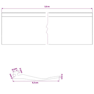 Σφράγιση Πόρτας Γκαράζ Μαύρο 52 x 2 mm 2,5 μ PVC - Pakobazaar