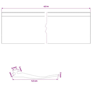 Σφράγιση Πόρτας Γκαράζ Μαύρο 52 x 2 mm 4,5 μ PVC