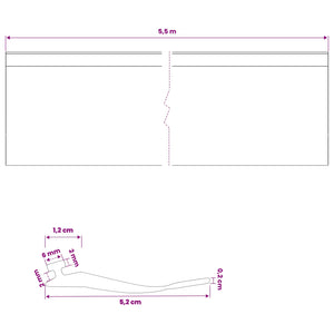 Σφράγιση Πόρτας Γκαράζ Μαύρο 52 x 2 mm 5,5 μ PVC