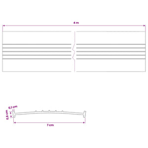 Σφράγιση Πόρτας Γκαράζ Μαύρο 70 x 6 mm 4 μ PVC