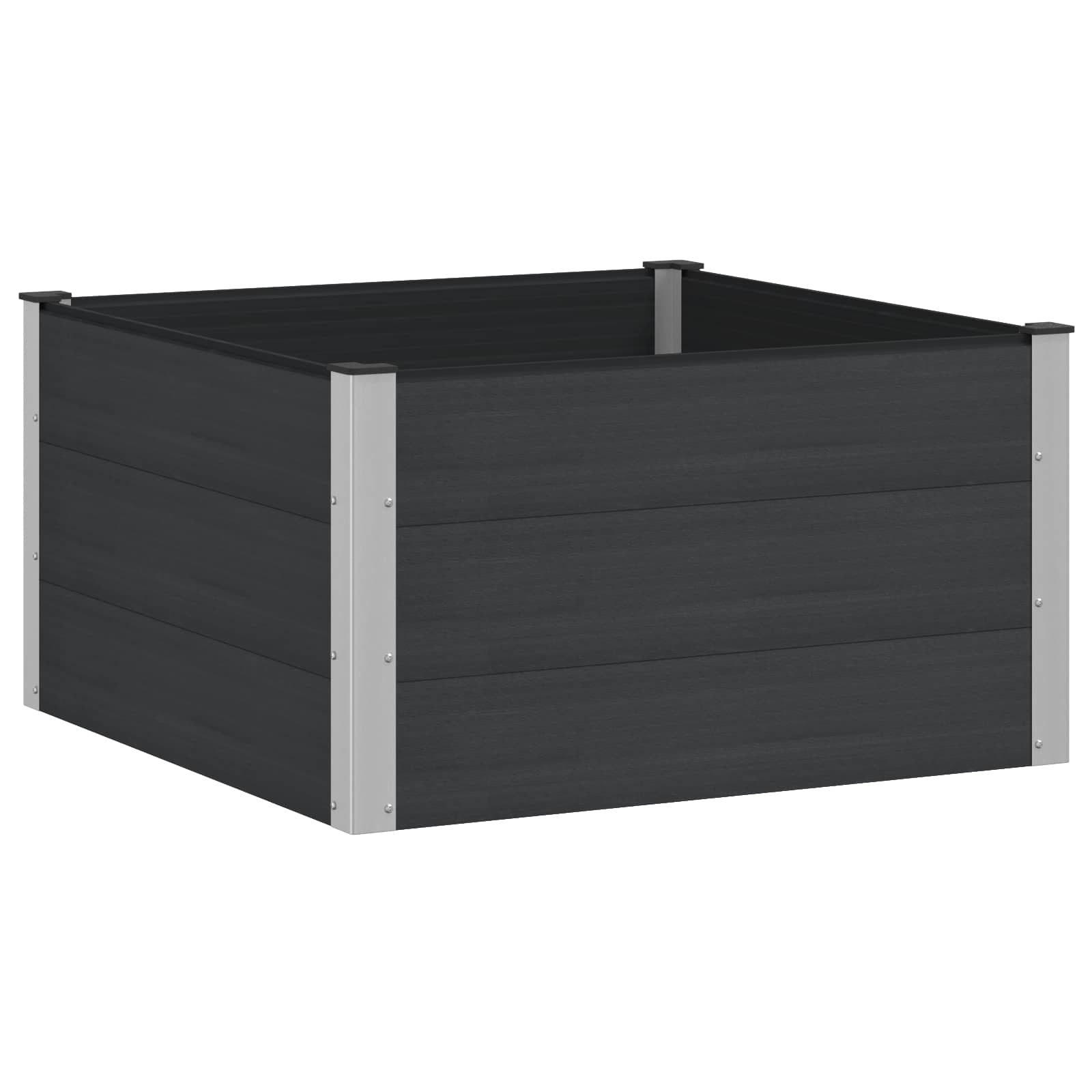 Υπερυψωμένη Ζαρντινιέρα Μαύρο 100 x 100 x 54 cm - Pakobazaar