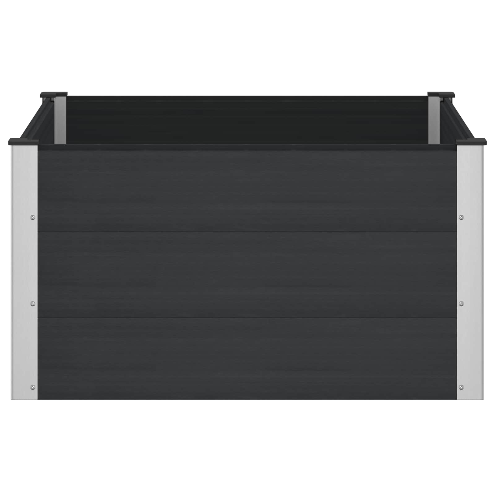 Υπερυψωμένη Ζαρντινιέρα Μαύρο 100 x 100 x 54 cm - Pakobazaar
