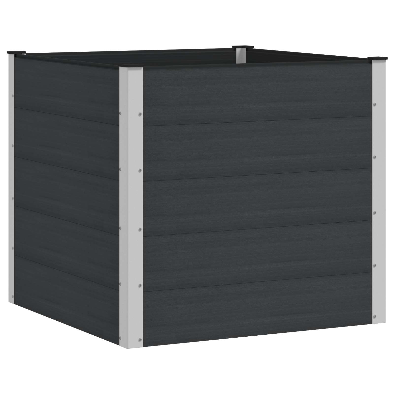 Υπερυψωμένη Ζαρντινιέρα Μαύρο 100 x 100 x 91 cm - Pakobazaar