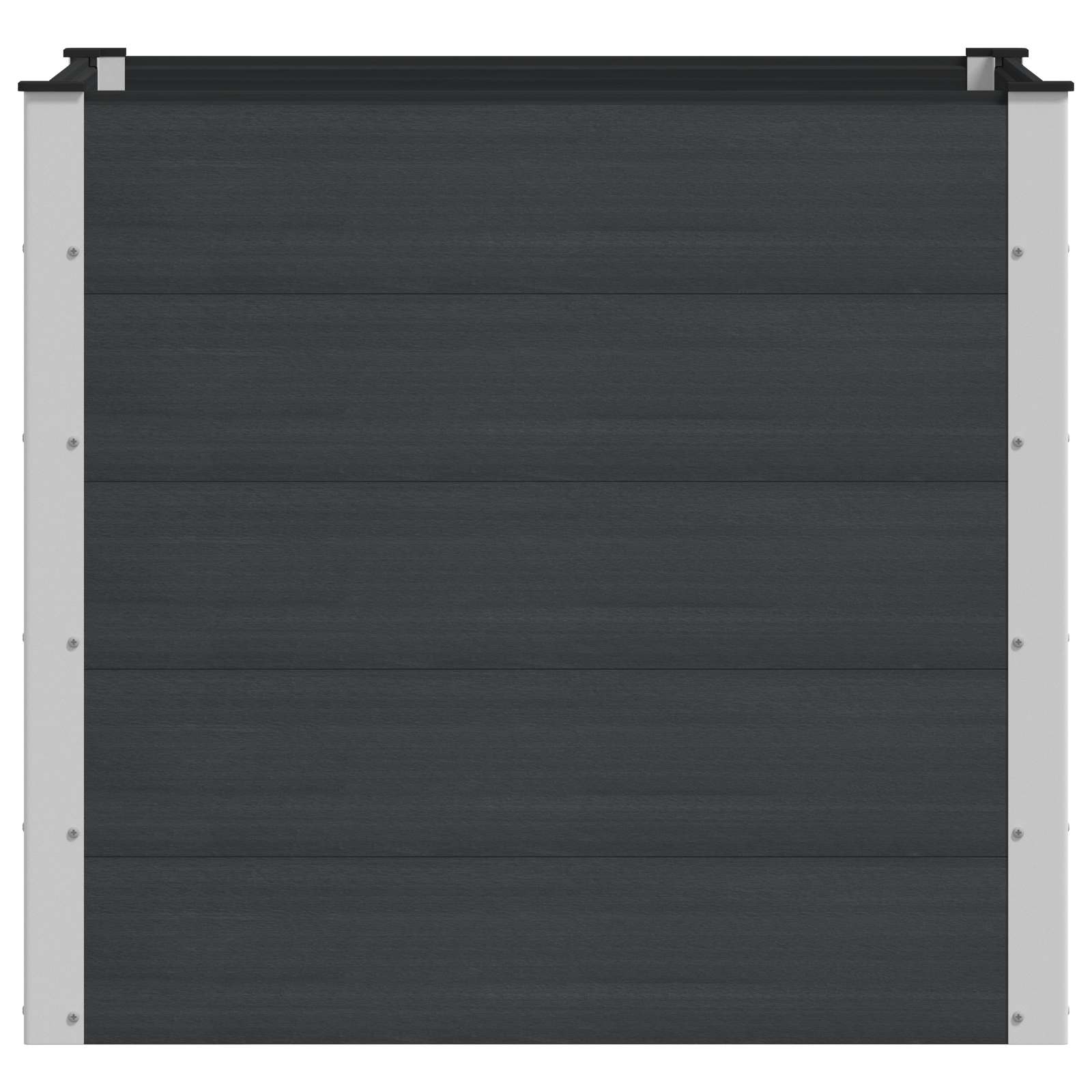 Υπερυψωμένη Ζαρντινιέρα Μαύρο 100 x 100 x 91 cm - Pakobazaar