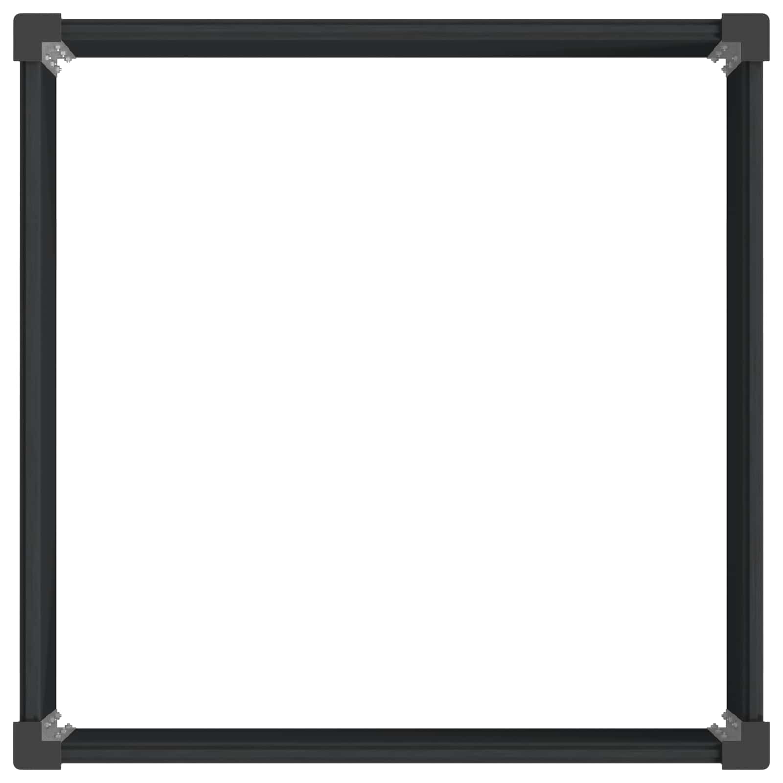 Υπερυψωμένη Ζαρντινιέρα Μαύρο 100 x 100 x 91 cm - Pakobazaar