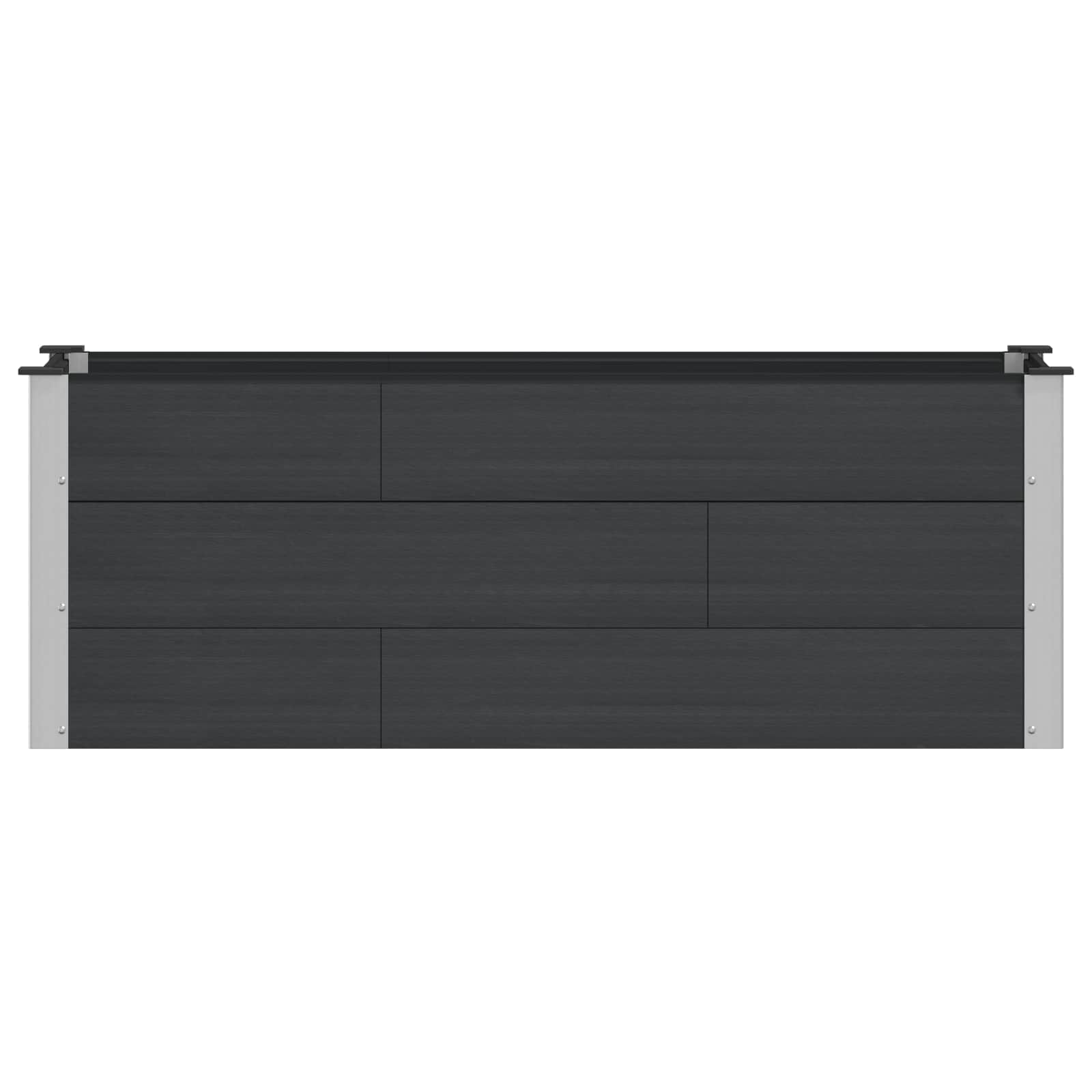 Υπερυψωμένη Ζαρντινιέρα Μαύρο 150 x 50 x 54 cm - Pakobazaar