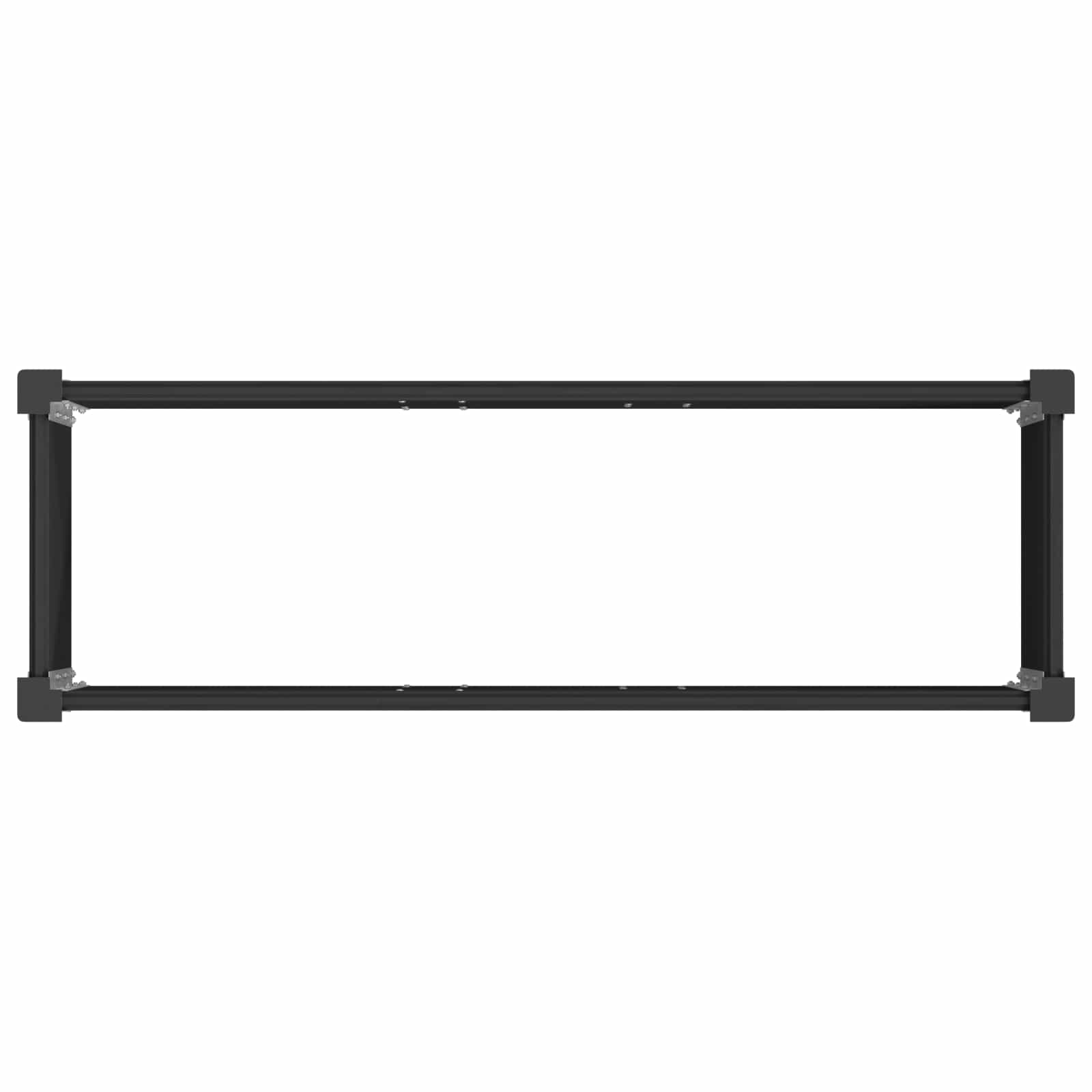 Υπερυψωμένη Ζαρντινιέρα Μαύρο 150 x 50 x 54 cm - Pakobazaar