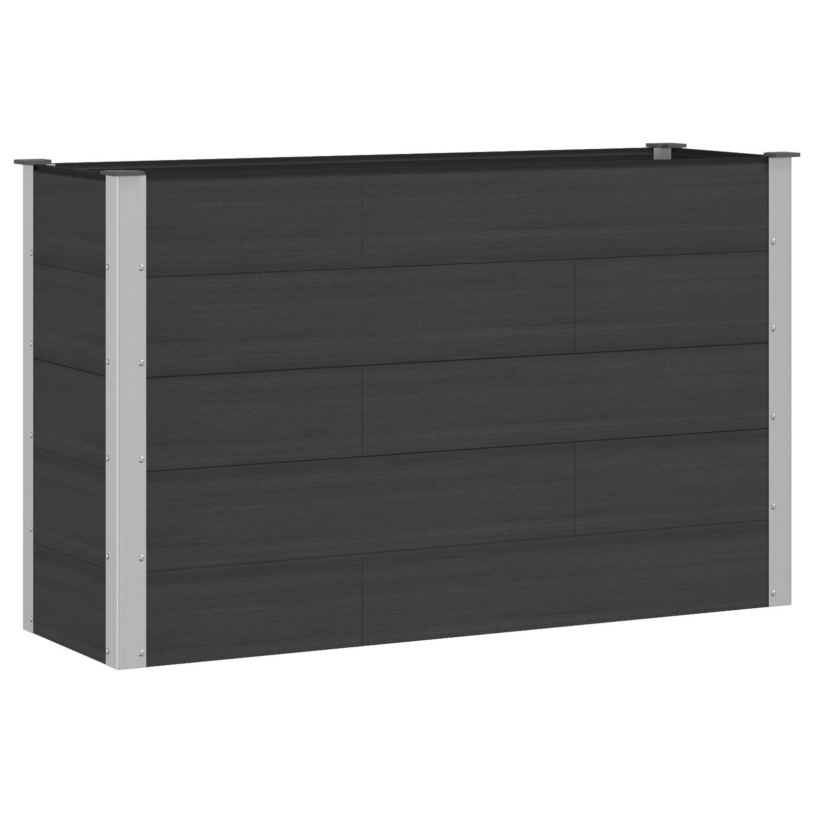 Υπερυψωμένη Ζαρντινιέρα Μαύρο 150 x 50 x 91 cm - Pakobazaar