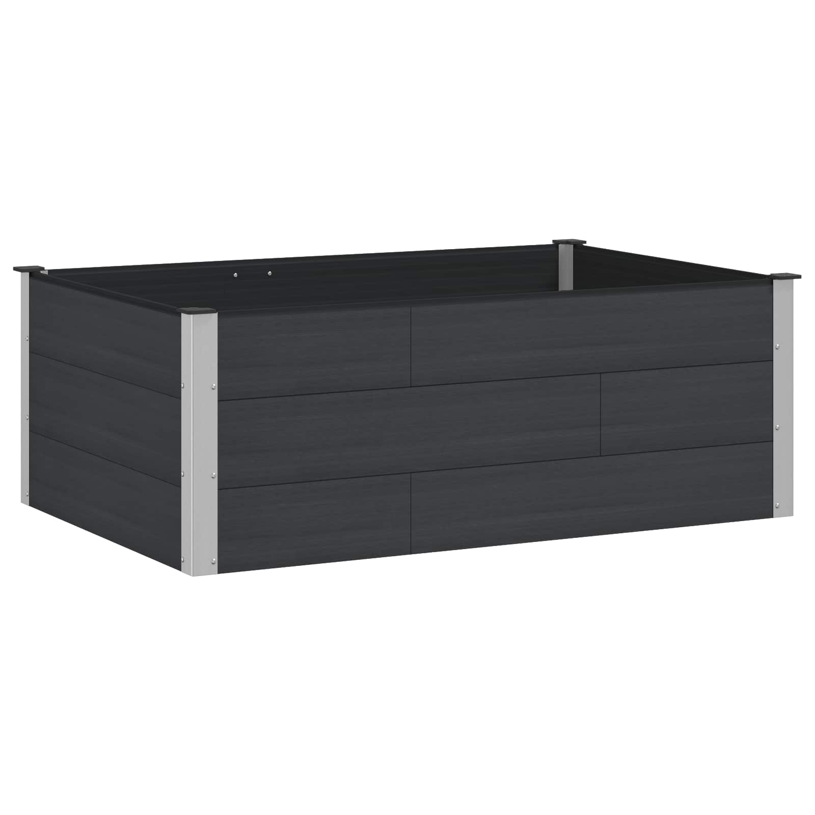 Υπερυψωμένη Ζαρντινιέρα Μαύρο 150 x 100 x 54 cm - Pakobazaar