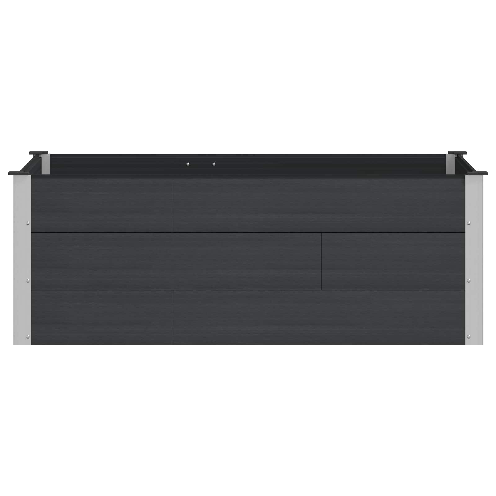 Υπερυψωμένη Ζαρντινιέρα Μαύρο 150 x 100 x 54 cm - Pakobazaar
