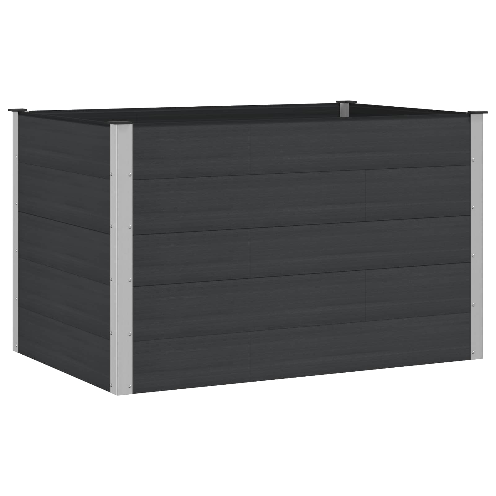 Υπερυψωμένη Ζαρντινιέρα Μαύρο 150 x 100 x 91 cm - Pakobazaar