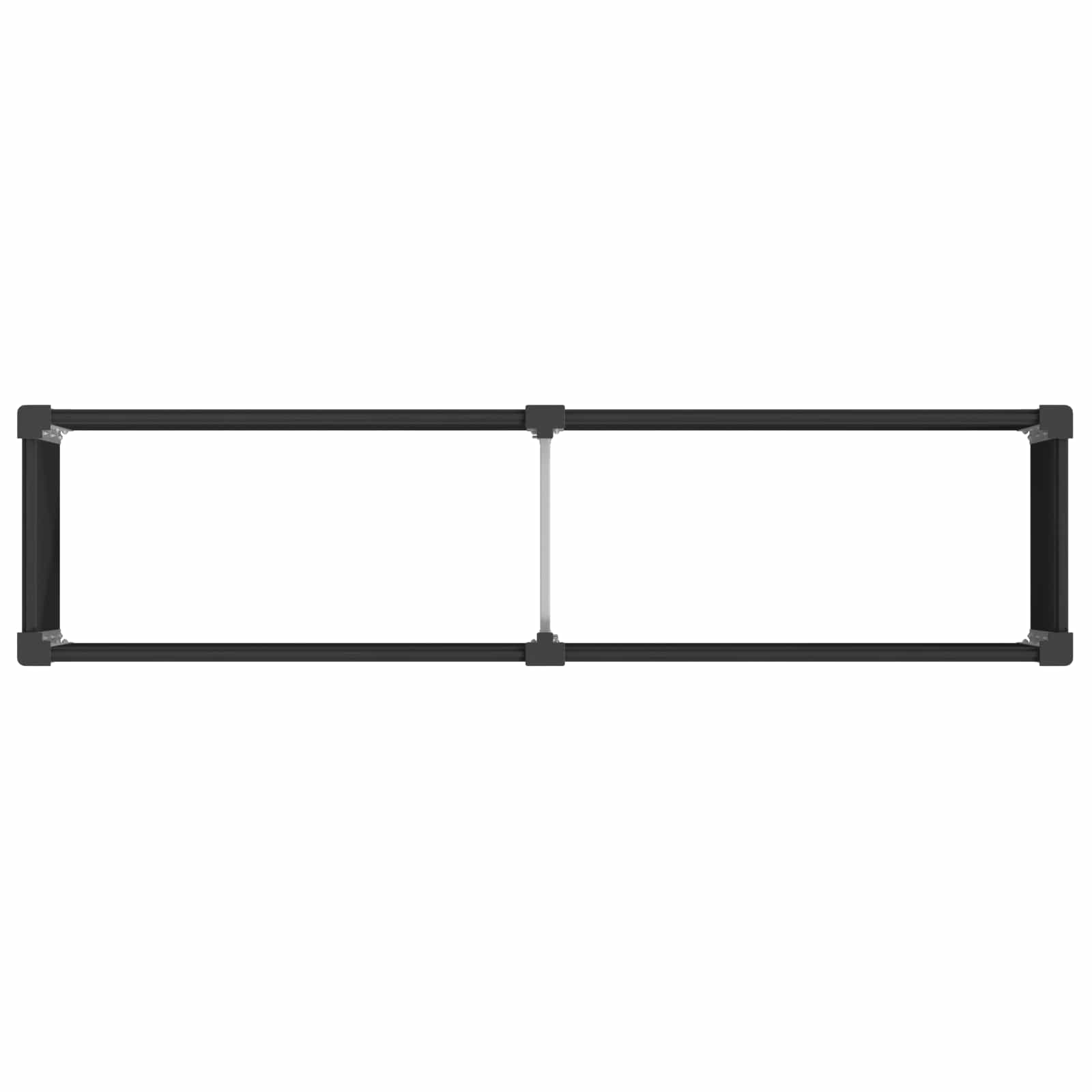 Υπερυψωμένη Ζαρντινιέρα Μαύρο 200 x 50 x 54 cm - Pakobazaar