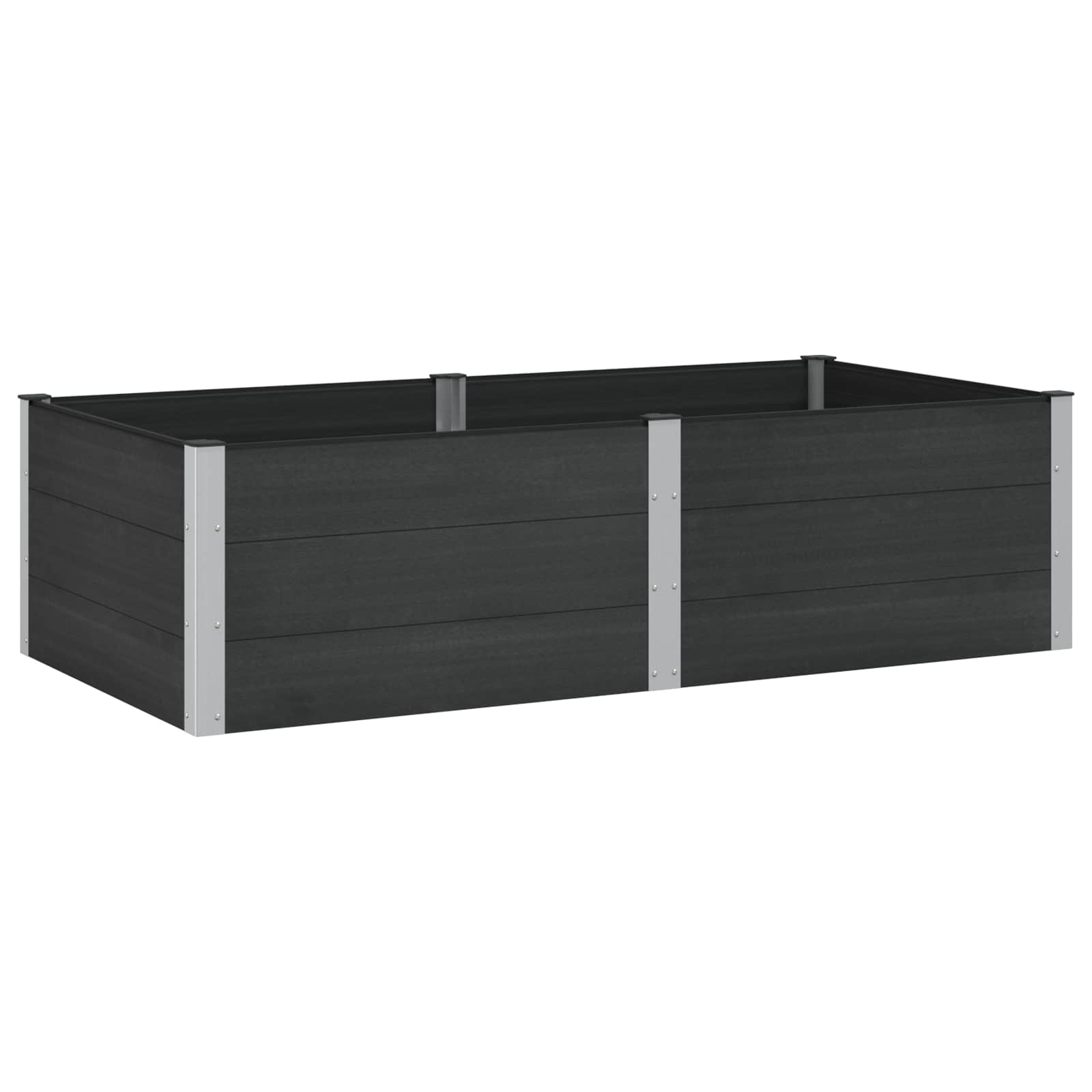 Υπερυψωμένη Ζαρντινιέρα Μαύρο 200 x 100 x 54 cm - Pakobazaar