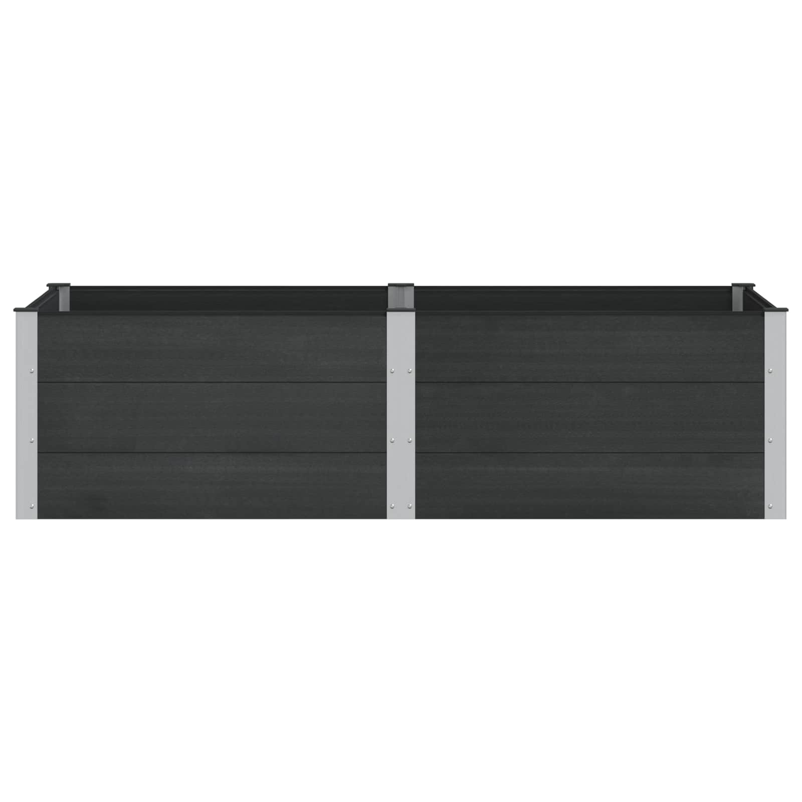 Υπερυψωμένη Ζαρντινιέρα Μαύρο 200 x 100 x 54 cm - Pakobazaar