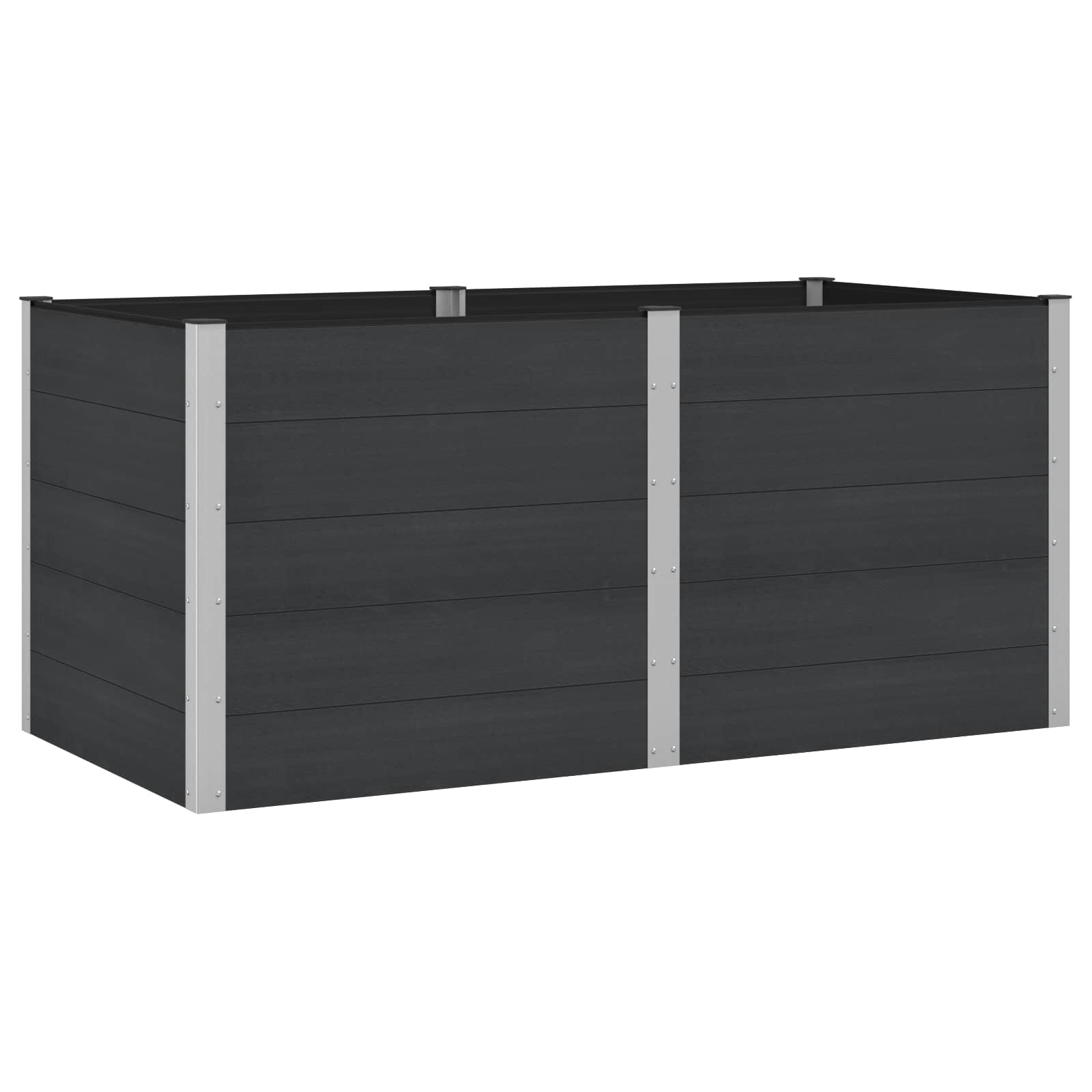 Υπερυψωμένη Ζαρντινιέρα Μαύρο 200 x 100 x 91 εκ - Pakobazaar