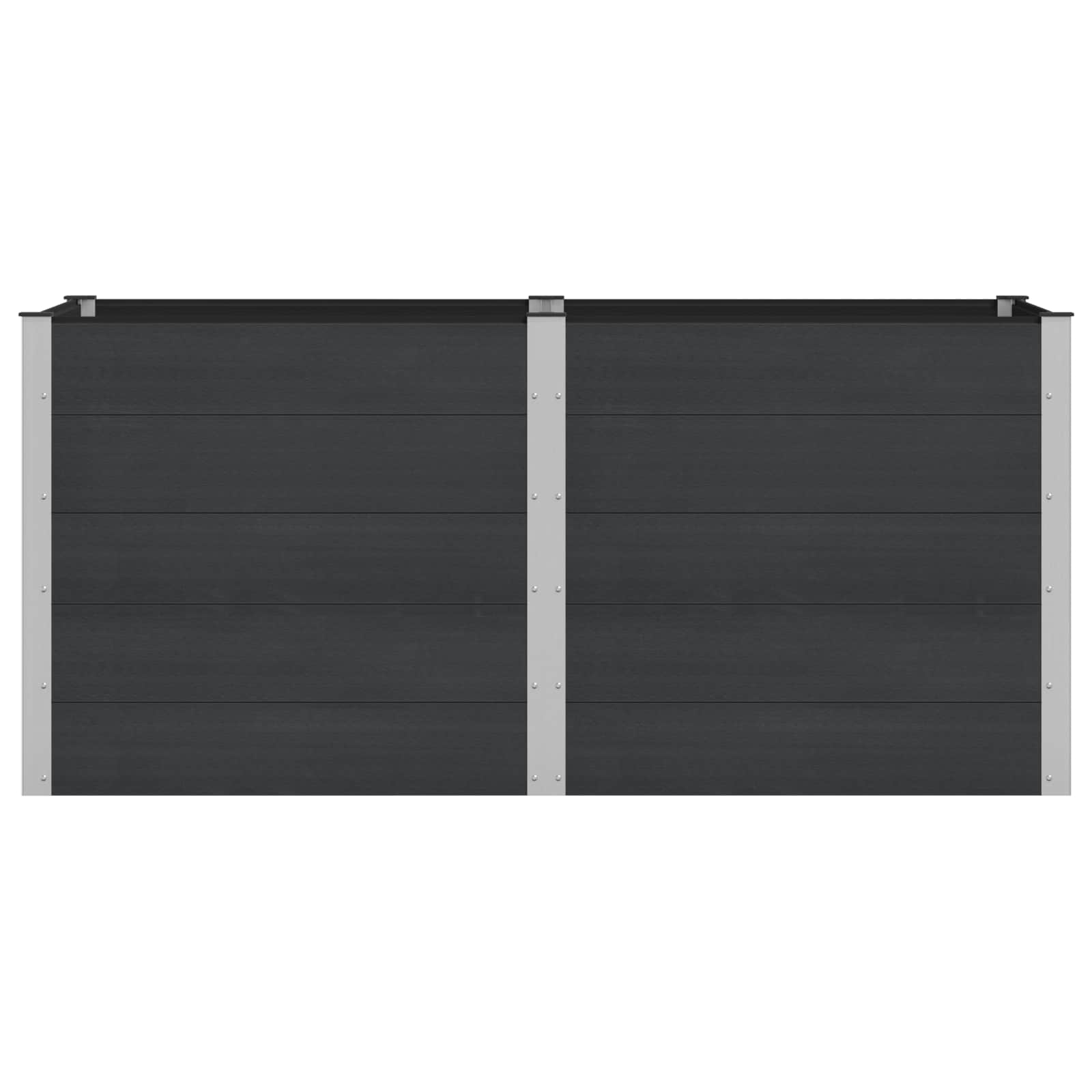Υπερυψωμένη Ζαρντινιέρα Μαύρο 200 x 100 x 91 εκ - Pakobazaar