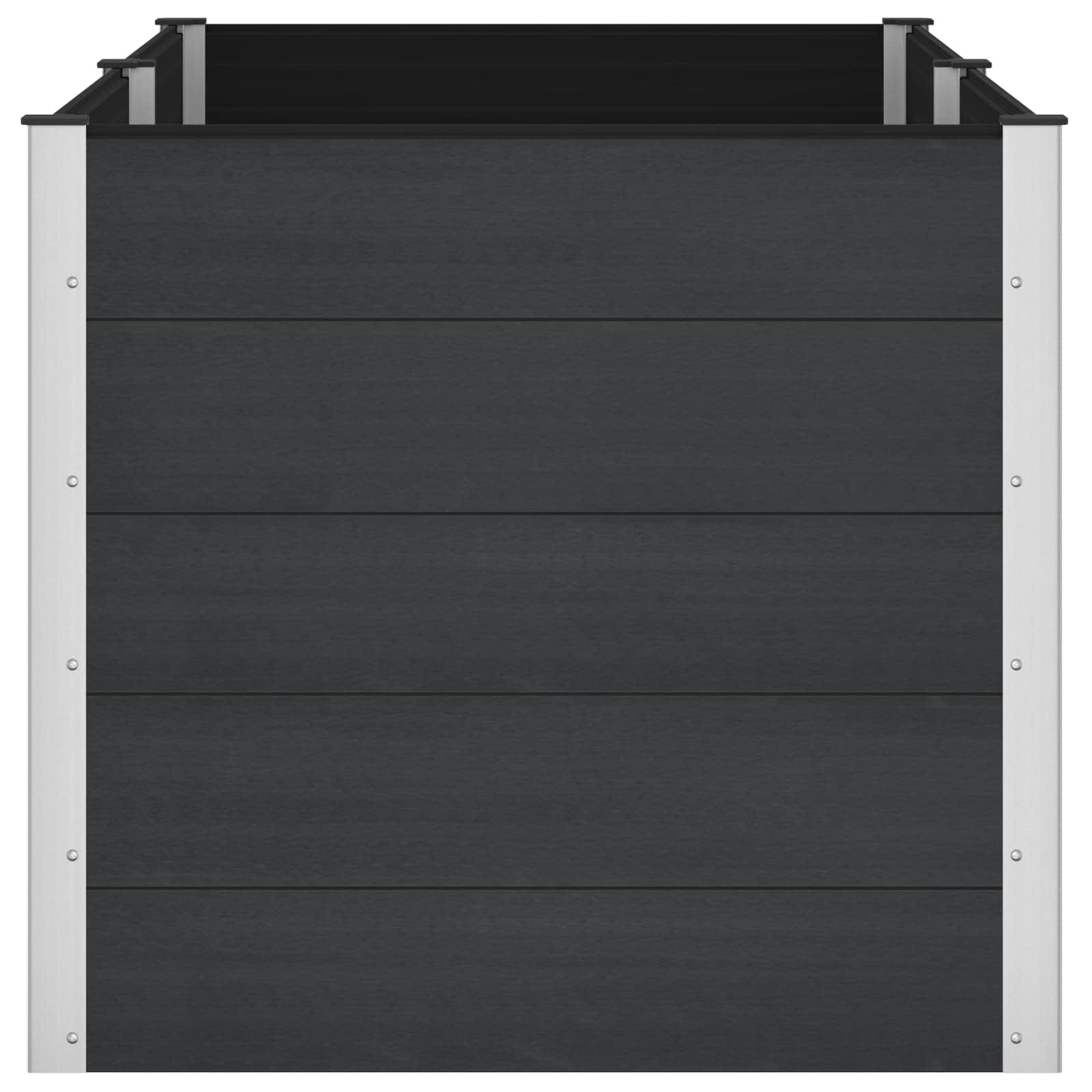 Υπερυψωμένη Ζαρντινιέρα Μαύρο 200 x 100 x 91 εκ - Pakobazaar