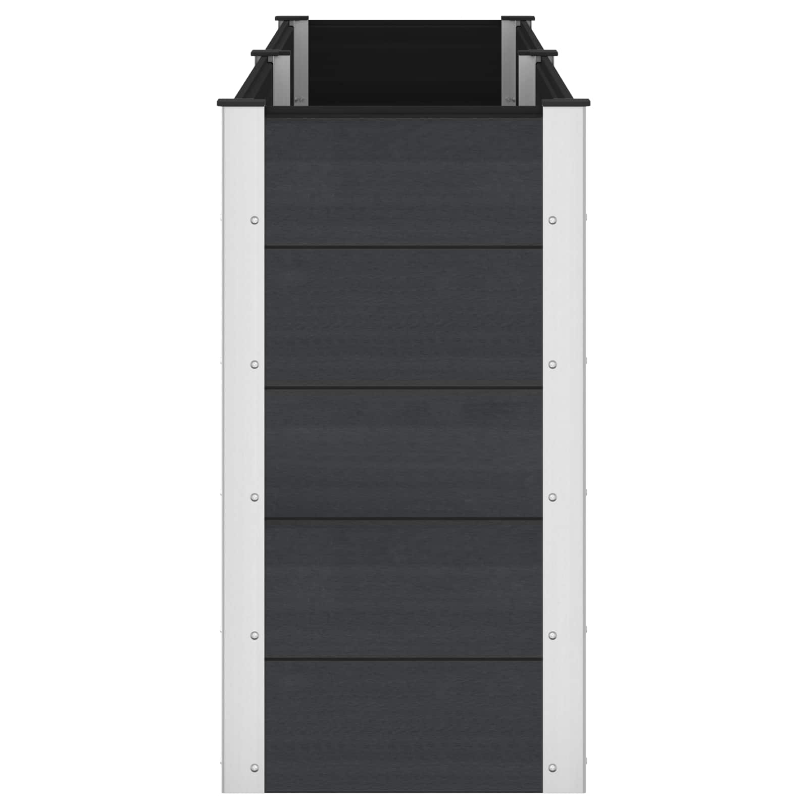 Υπερυψωμένη Ζαρντινιέρα Μαύρο 250 x 50 x 91 εκ - Pakobazaar