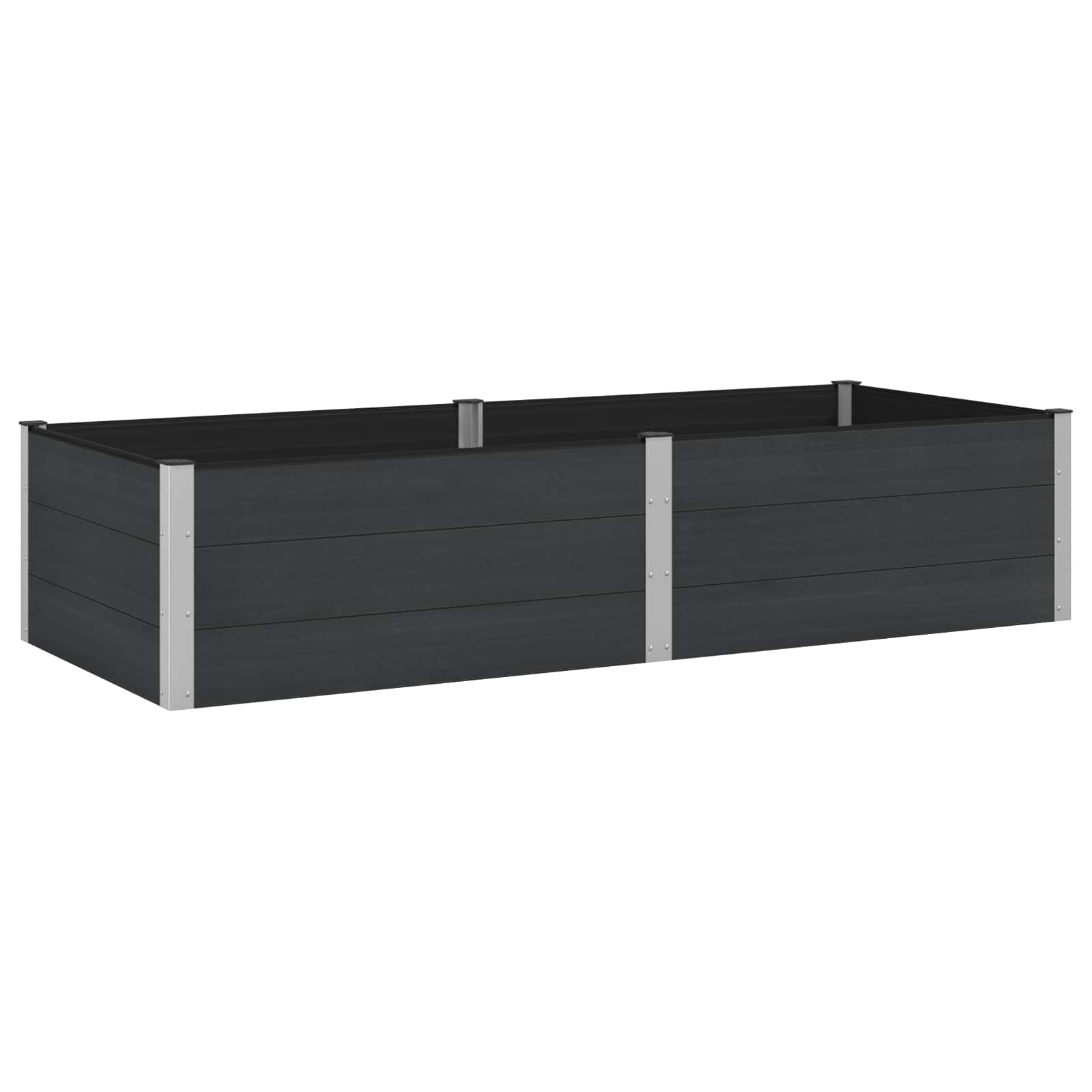 Υπερυψωμένη Ζαρντινιέρα Μαύρο 250 x 100 x 54 cm - Pakobazaar