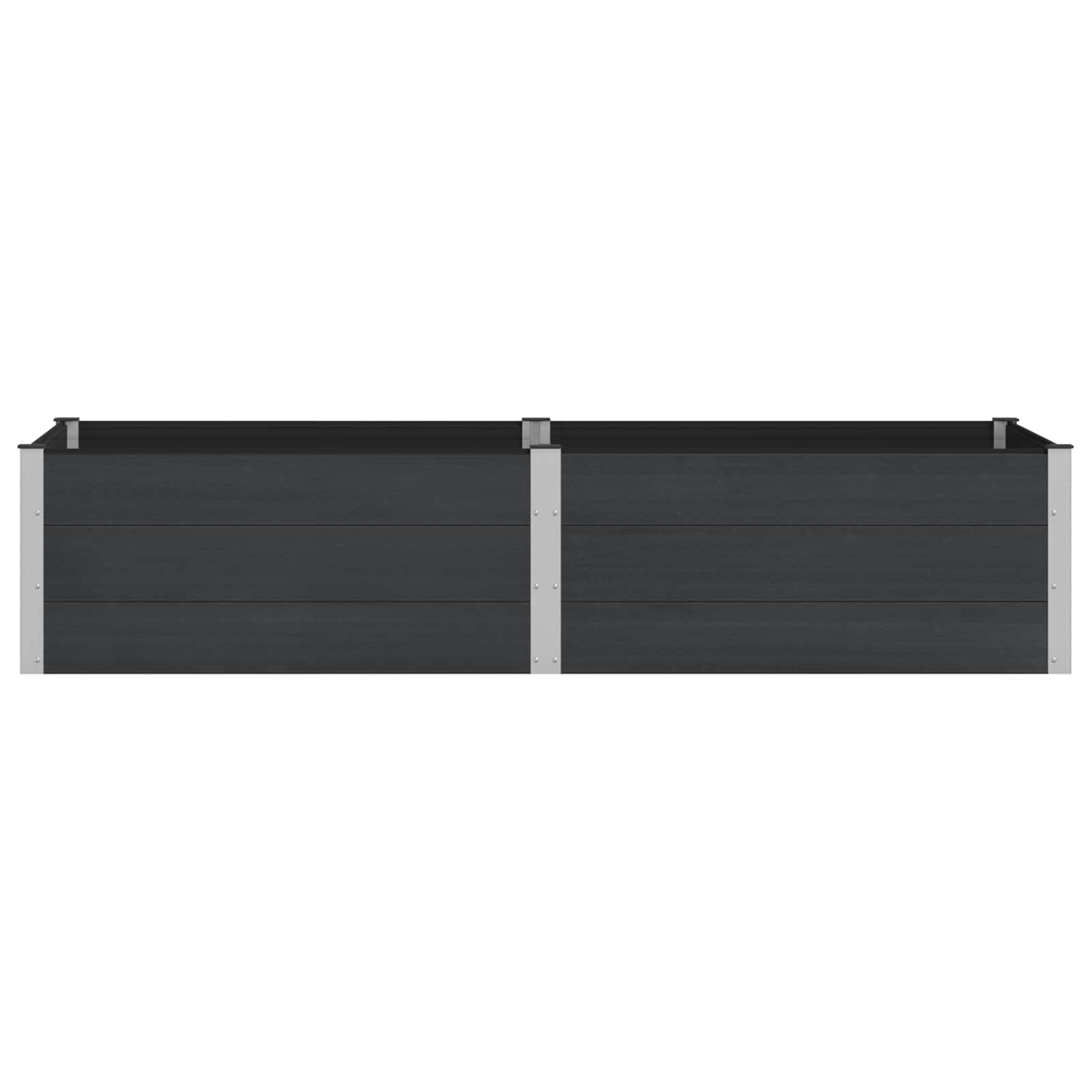Υπερυψωμένη Ζαρντινιέρα Μαύρο 250 x 100 x 54 cm - Pakobazaar
