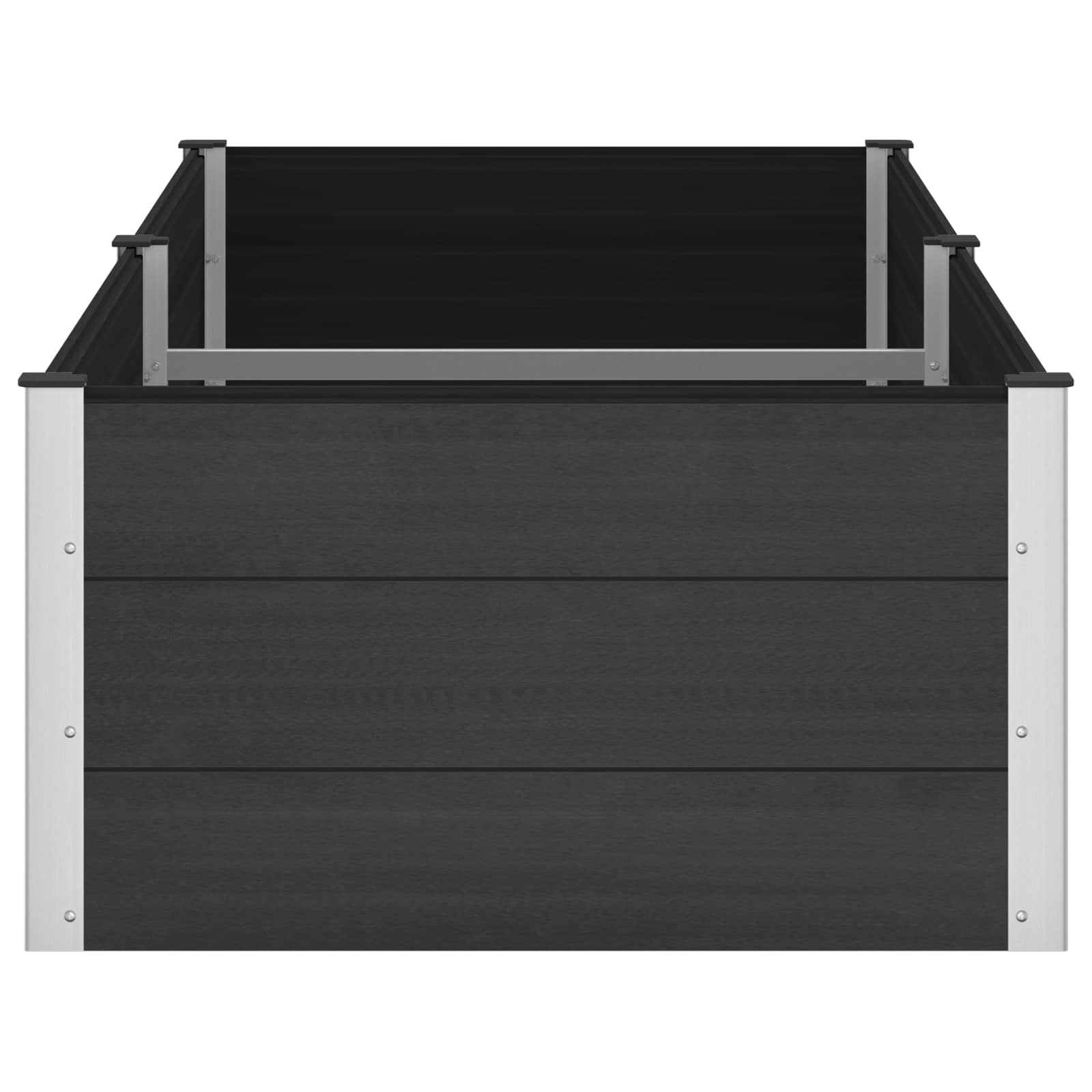 Υπερυψωμένη Ζαρντινιέρα Μαύρο 250 x 100 x 54 cm - Pakobazaar
