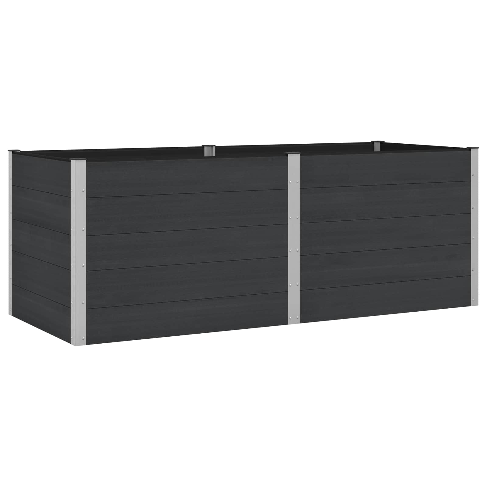 Υπερυψωμένη Ζαρντινιέρα Μαύρο 250 x 100 x 91 cm - Pakobazaar