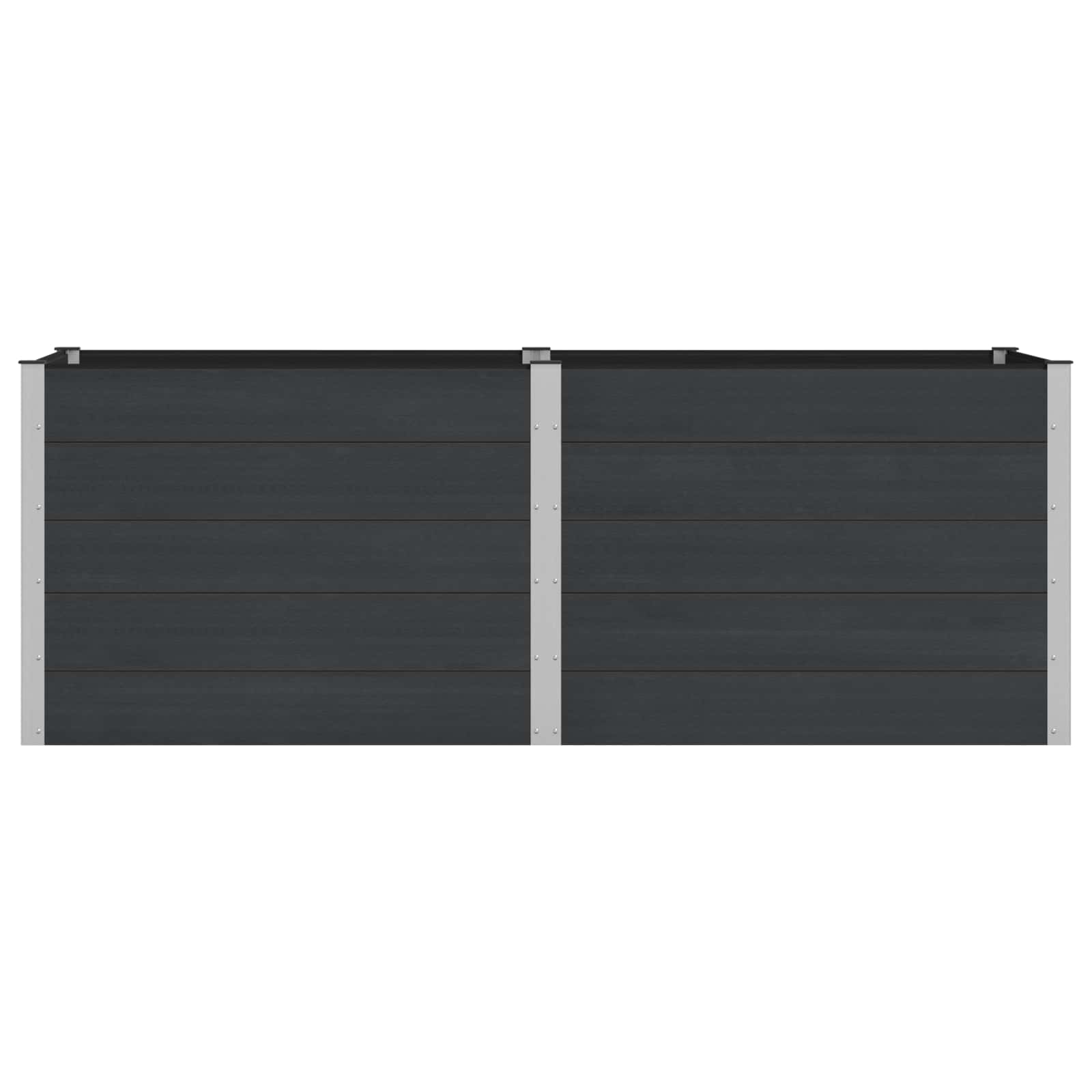 Υπερυψωμένη Ζαρντινιέρα Μαύρο 250 x 100 x 91 cm - Pakobazaar