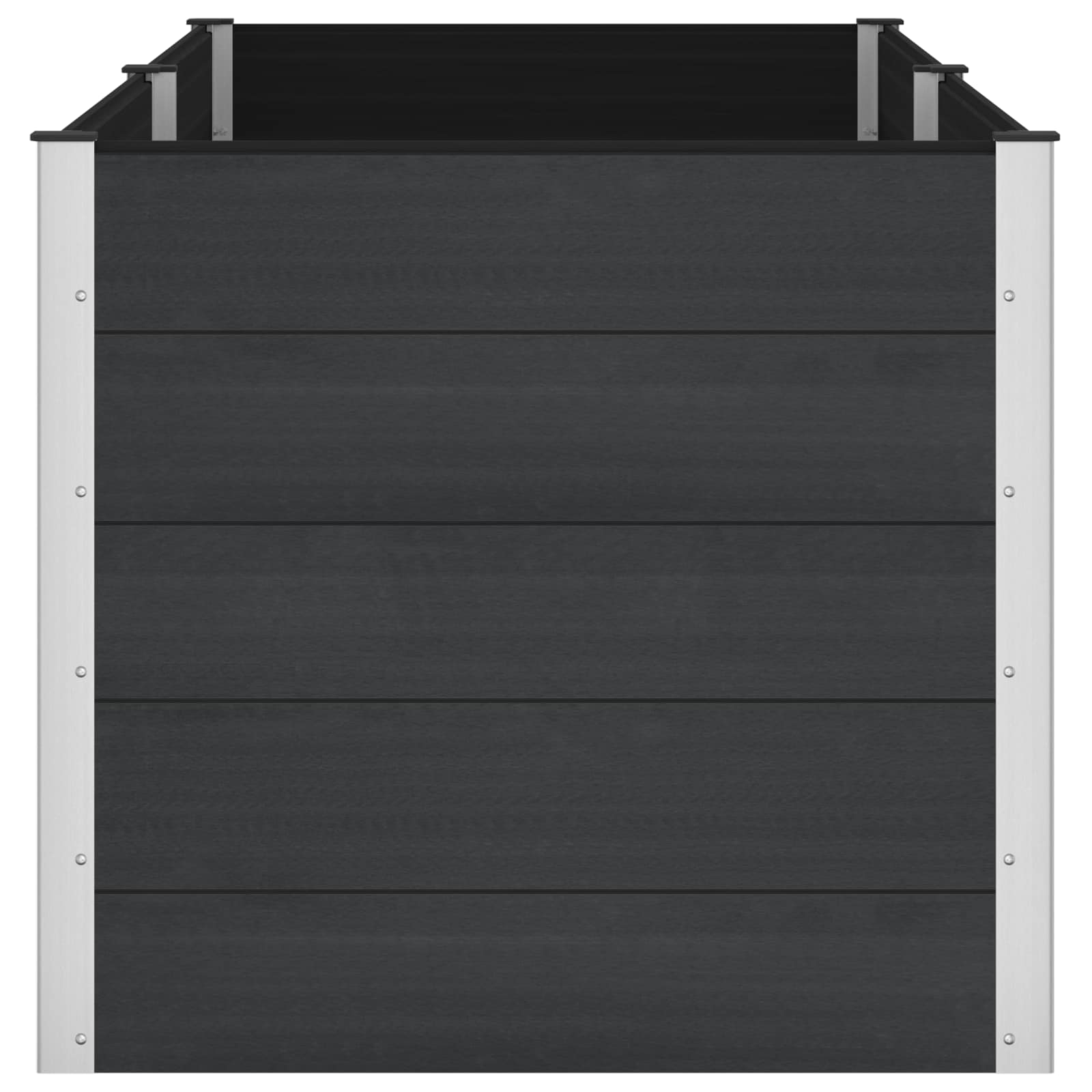 Υπερυψωμένη Ζαρντινιέρα Μαύρο 250 x 100 x 91 cm - Pakobazaar