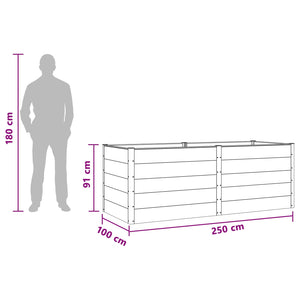 Υπερυψωμένη Ζαρντινιέρα Μαύρο 250 x 100 x 91 cm - Pakobazaar