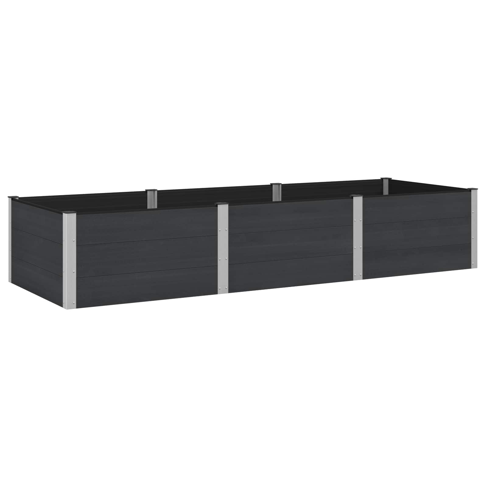 Υπερυψωμένη Ζαρντινιέρα Μαύρο 300 x 100 x 54 cm - Pakobazaar