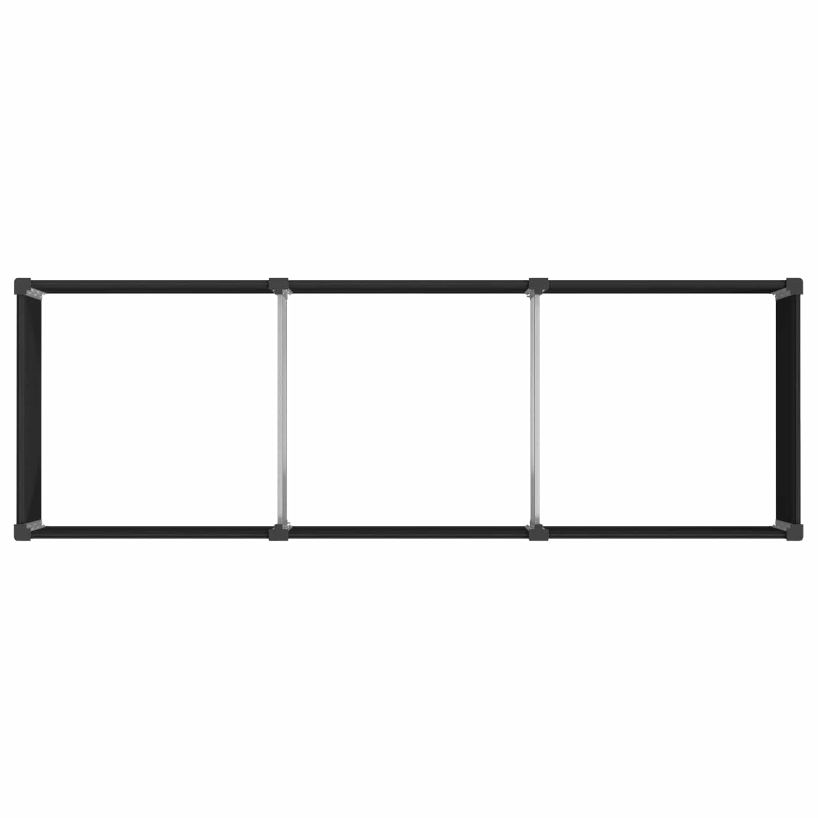 Υπερυψωμένη Ζαρντινιέρα Μαύρο 300 x 100 x 54 cm - Pakobazaar