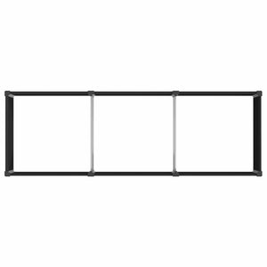Υπερυψωμένη Ζαρντινιέρα Μαύρο 300 x 100 x 54 cm - Pakobazaar