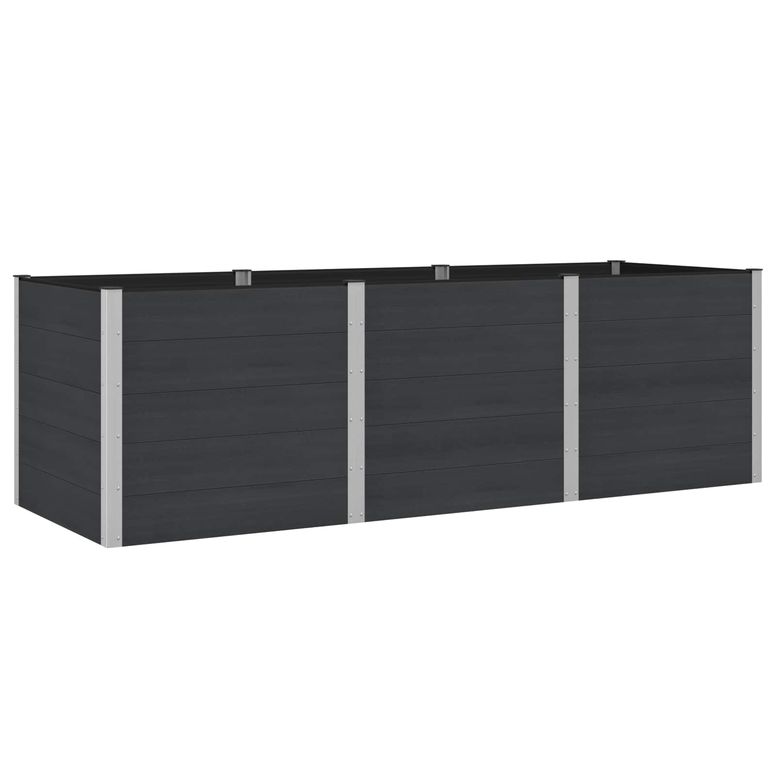 Υπερυψωμένη Ζαρντινιέρα Μαύρο 300 x 100 x 91 cm - Pakobazaar