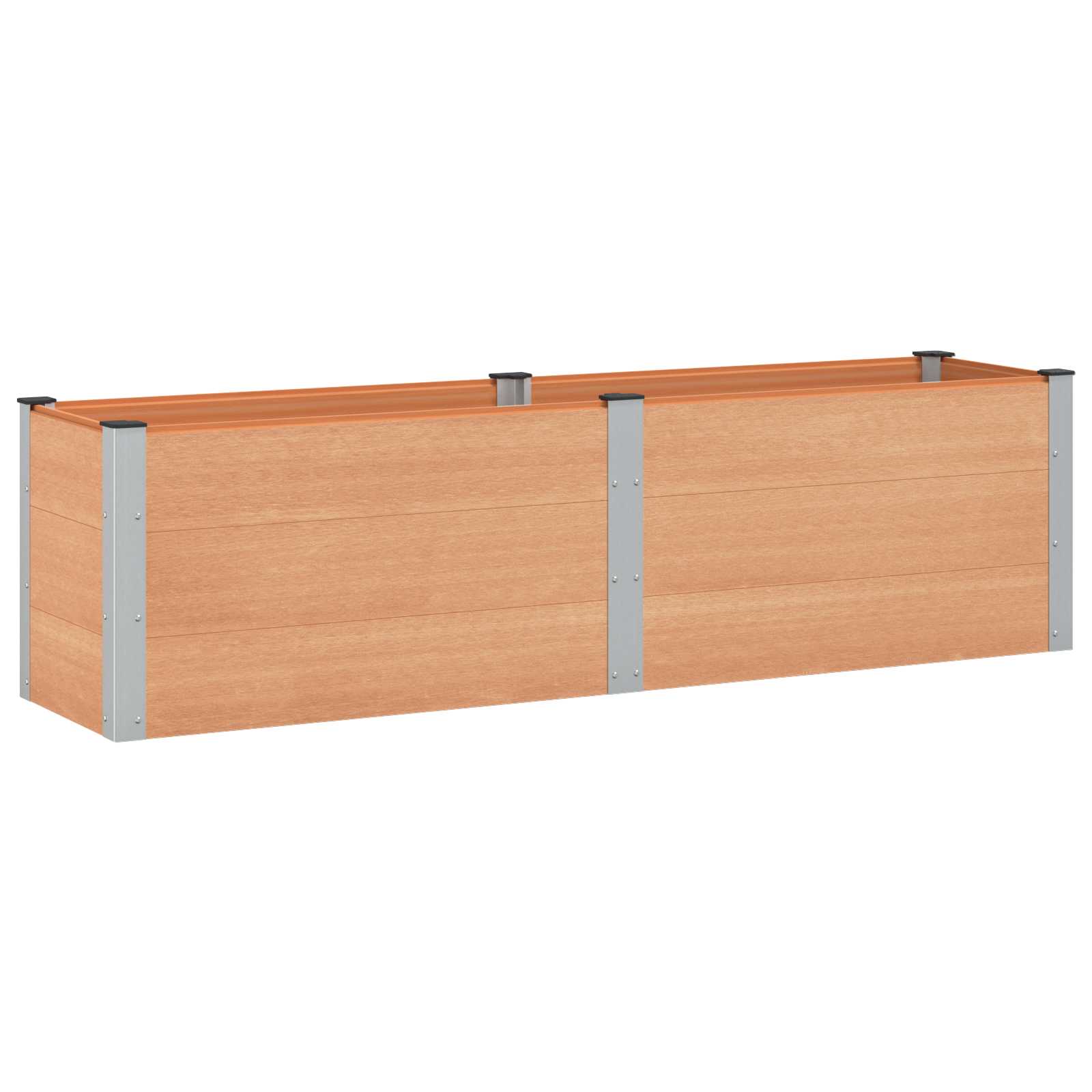 Υπερυψωμένη Ζαρντινιέρα Καφέ 200 x 50 x 54 cm - Pakobazaar