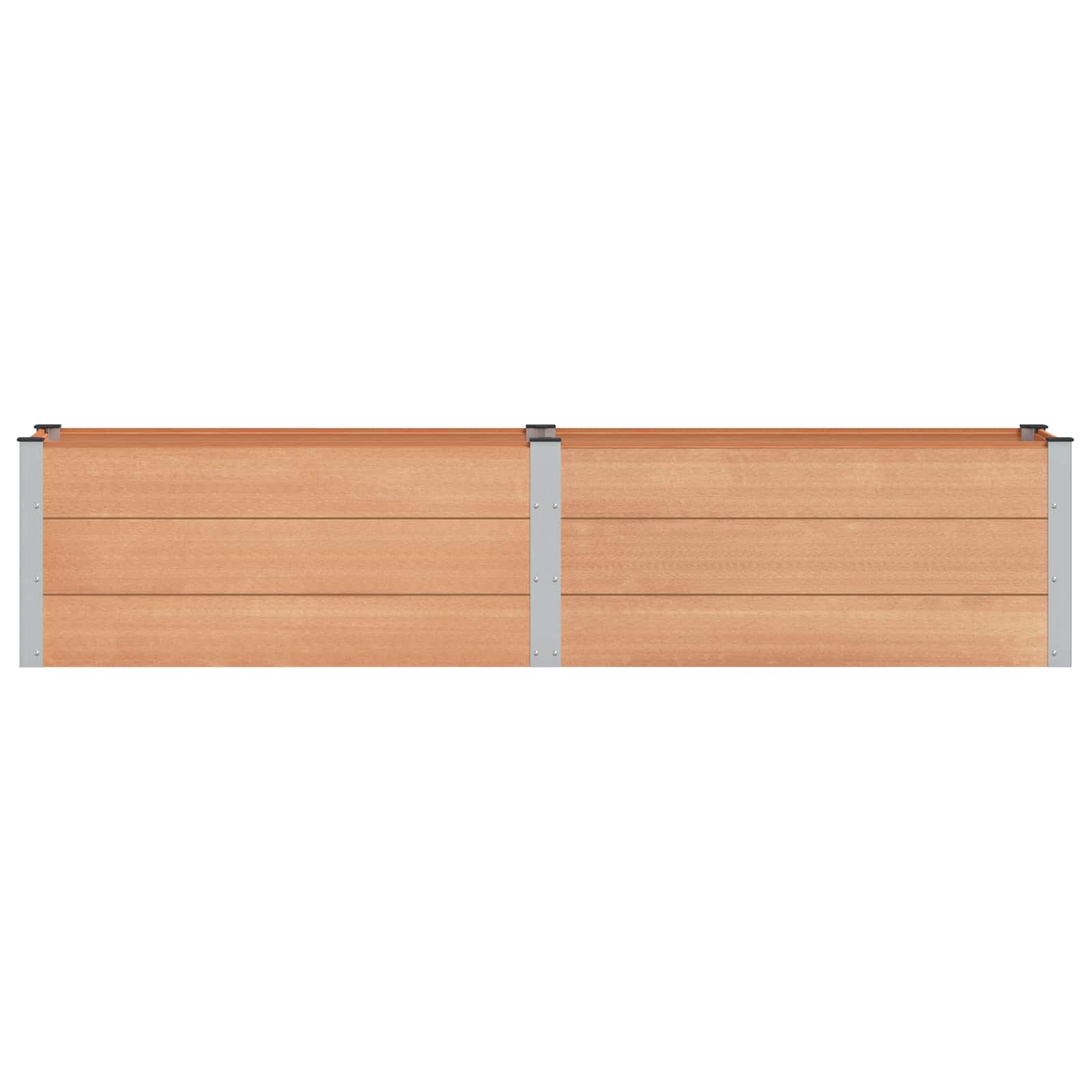 Υπερυψωμένη Ζαρντινιέρα Καφέ 250 x 50 x 54 cm - Pakobazaar