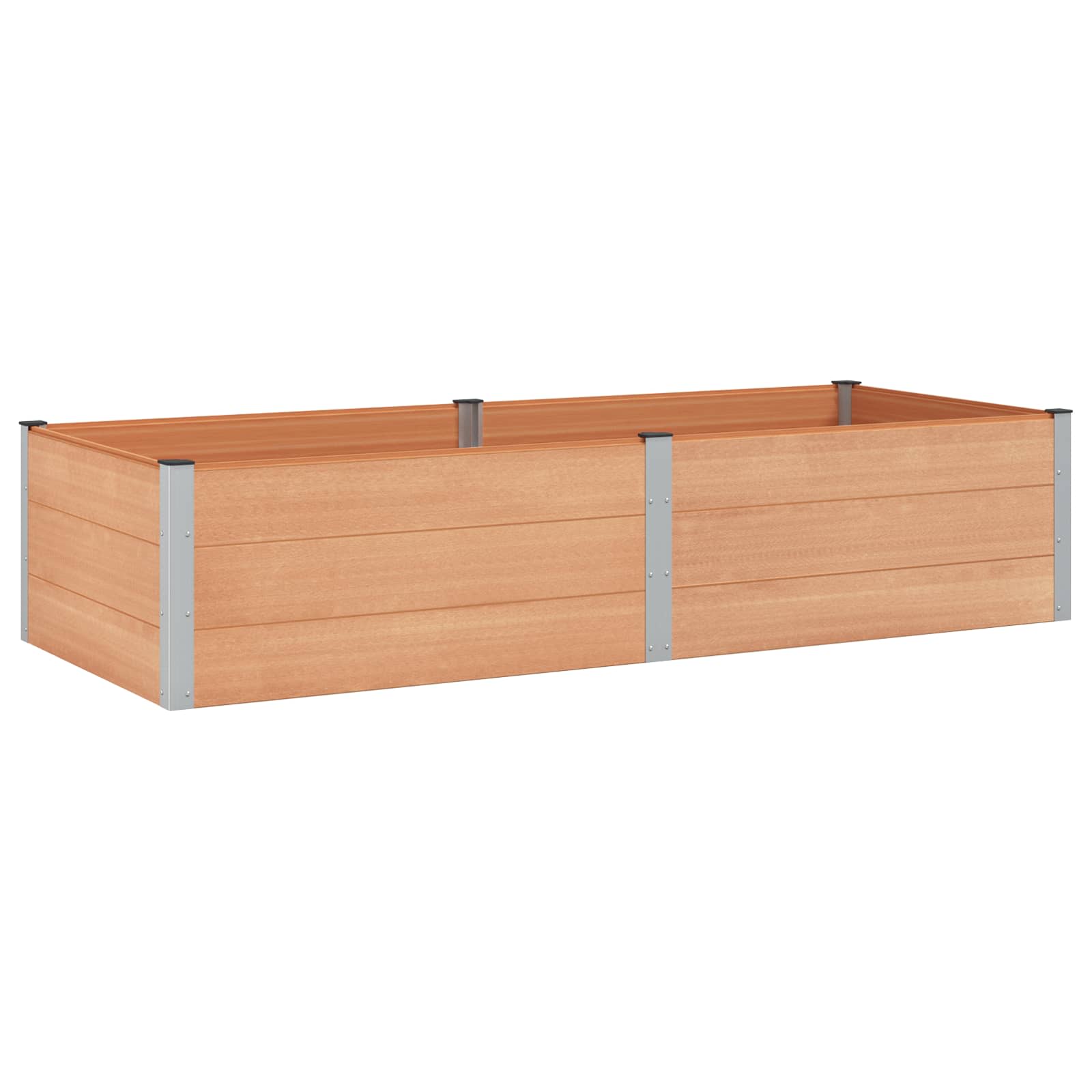 Υπερυψωμένη Ζαρντινιέρα Καφέ 250 x 100 x 54 cm - Pakobazaar