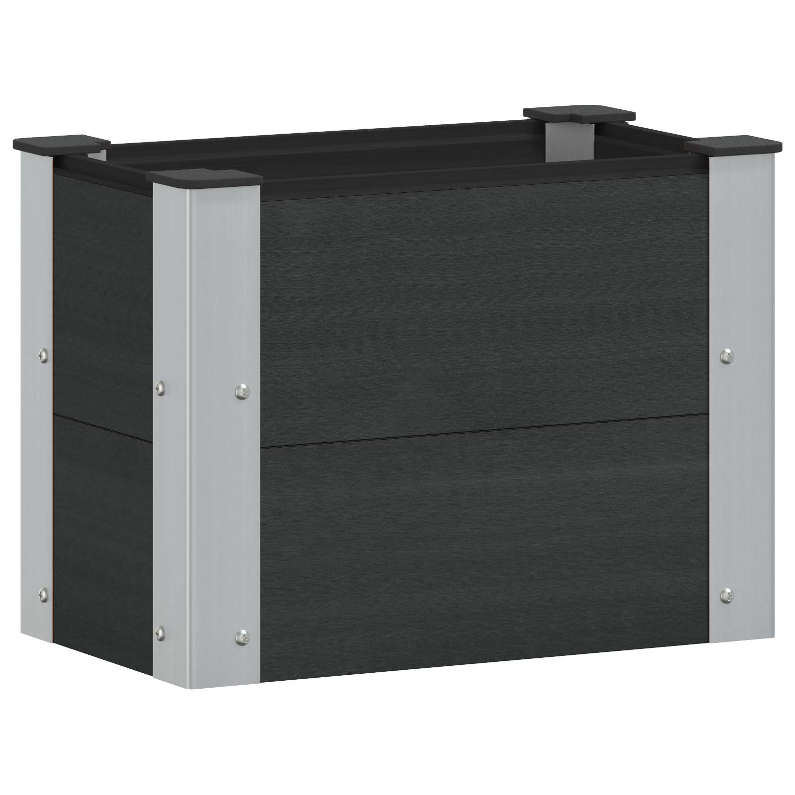 Υπερυψωμένη Ζαρντινιέρα Μαύρο 50 x 30 x 36 εκ - Pakobazaar