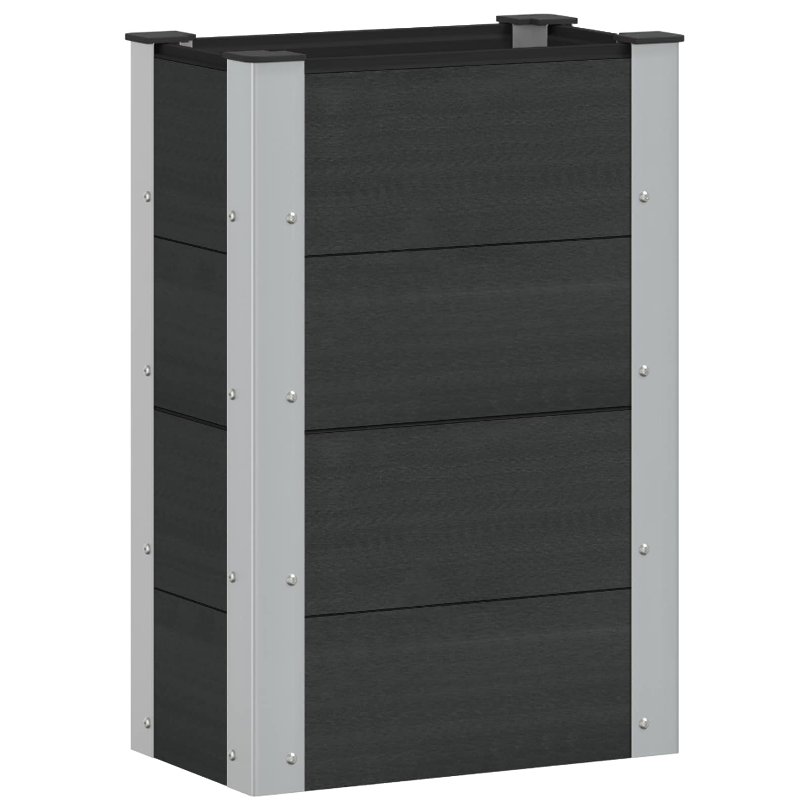 Υπερυψωμένη Ζαρντινιέρα Μαύρο 50 x 30 x 72 εκ - Pakobazaar