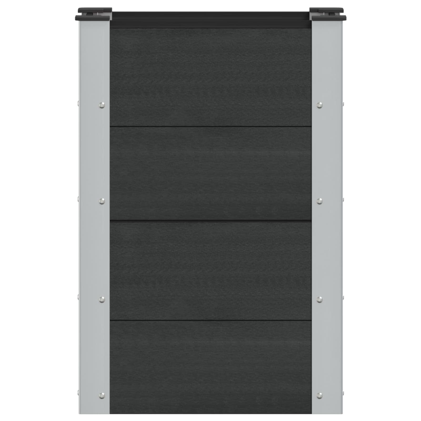 Υπερυψωμένη Ζαρντινιέρα Μαύρο 50 x 30 x 72 εκ - Pakobazaar