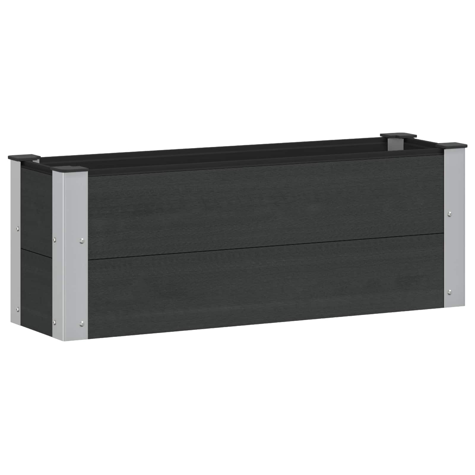 Υπερυψωμένη Ζαρντινιέρα Μαύρο 100 x 30 x 36 cm - Pakobazaar