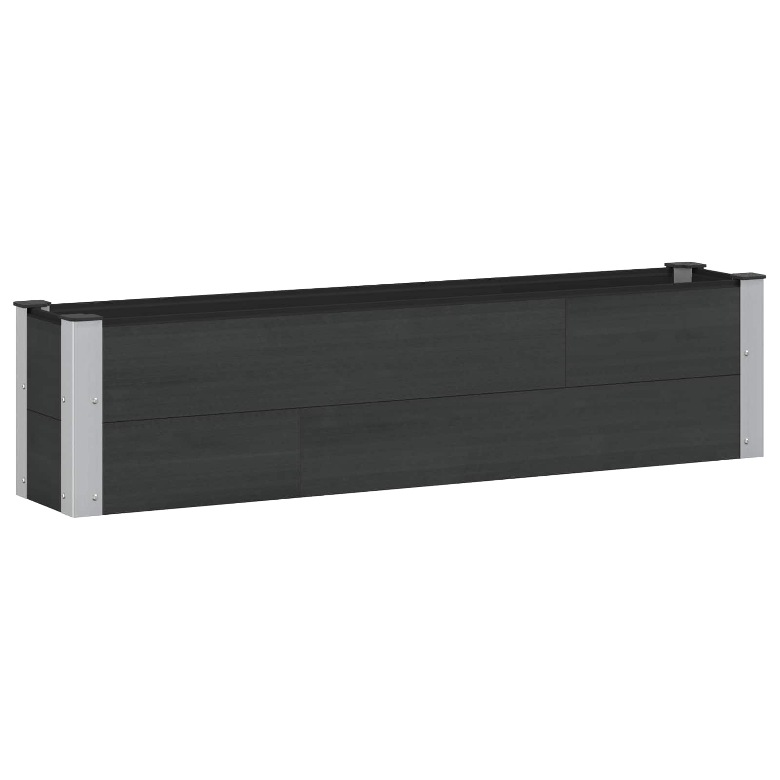 Υπερυψωμένη Ζαρντινιέρα Μαύρο 150 x 30 x 36 εκ - Pakobazaar