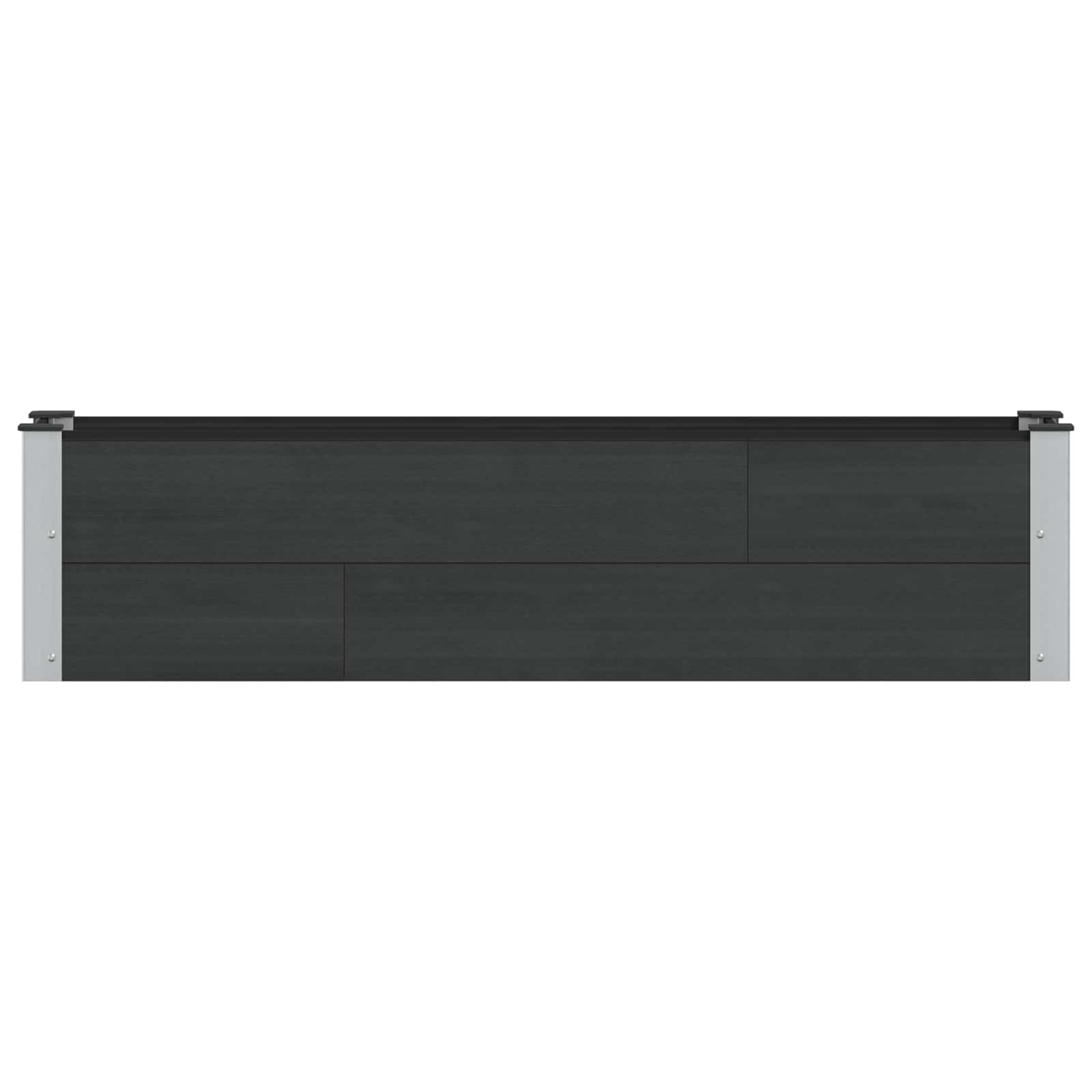 Υπερυψωμένη Ζαρντινιέρα Μαύρο 150 x 30 x 36 εκ - Pakobazaar