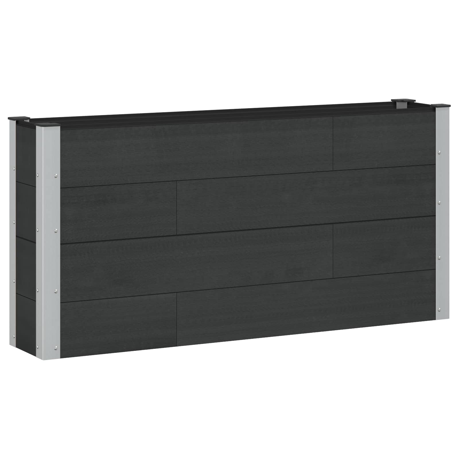 Υπερυψωμένη Ζαρντινιέρα Μαύρο 150 x 30 x 72 εκ - Pakobazaar